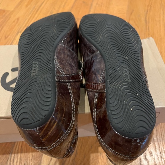 Ecco Mary Jane Grey Swirl Patent Leather Flats - size 39 EU - Picture 7 of 10